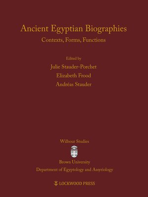 cover image of Ancient Egyptian Biographies